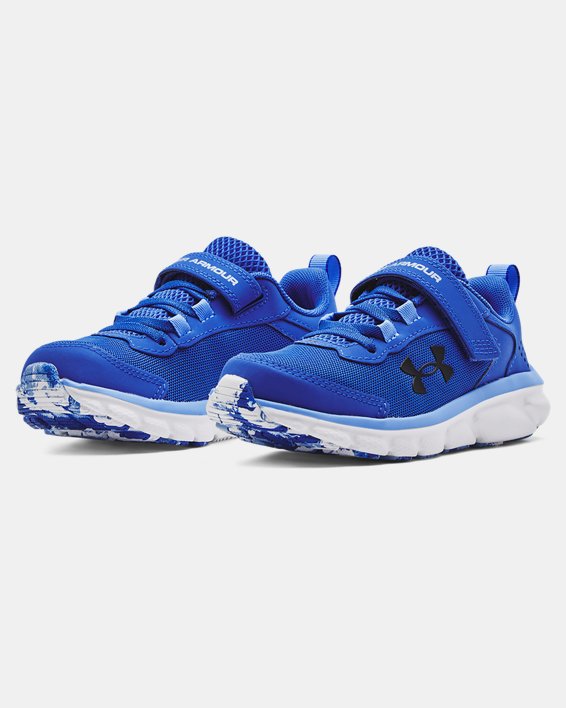 Boys' Pre-School UA Assert 9 AC Running Shoes, Blue, pdpMainDesktop image number 3